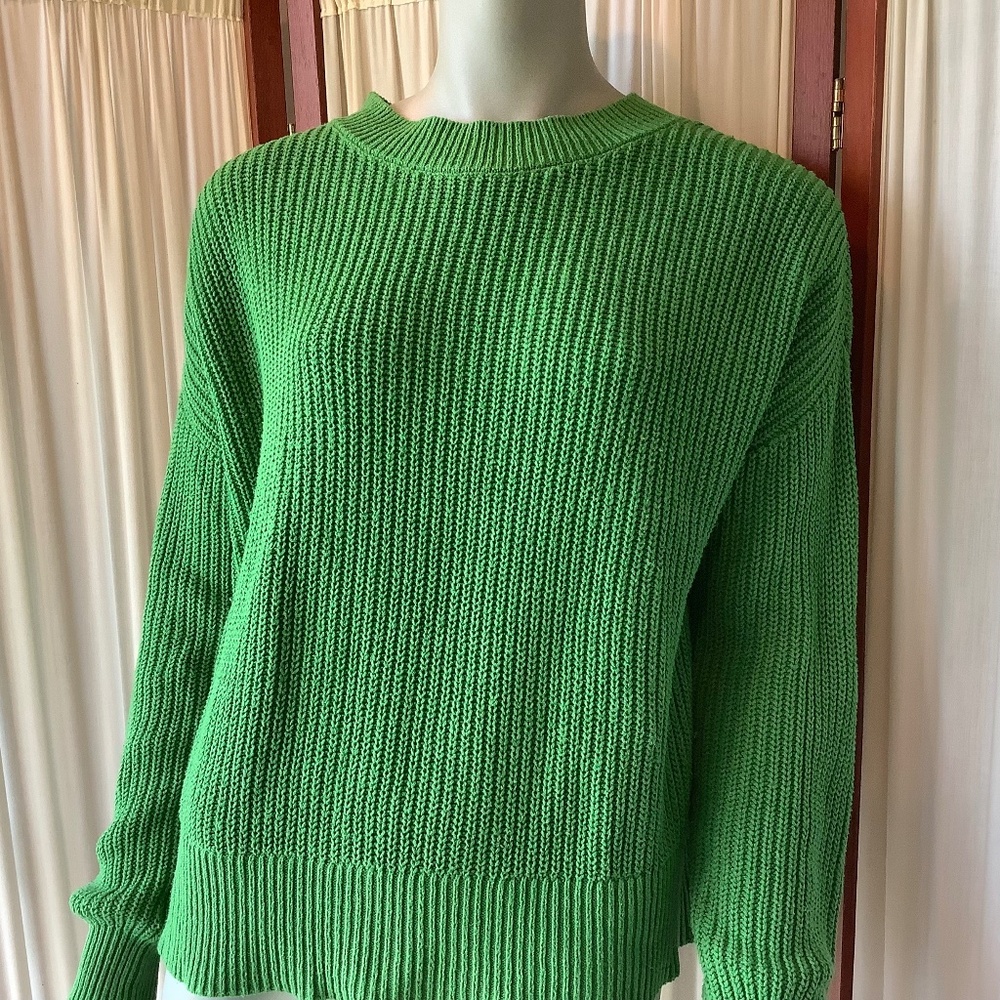 Loft Outlet Womens Kelly Green Knit Sweater Size Medium